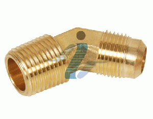 45 Degree Brass Flare Male Elbow